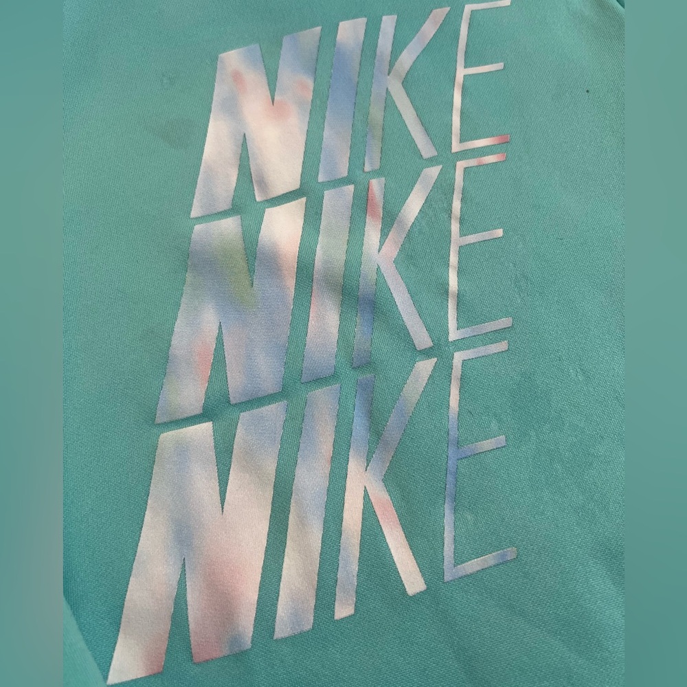 Girl Nike Aqua Blue Hoodie - Picture 3 of 8